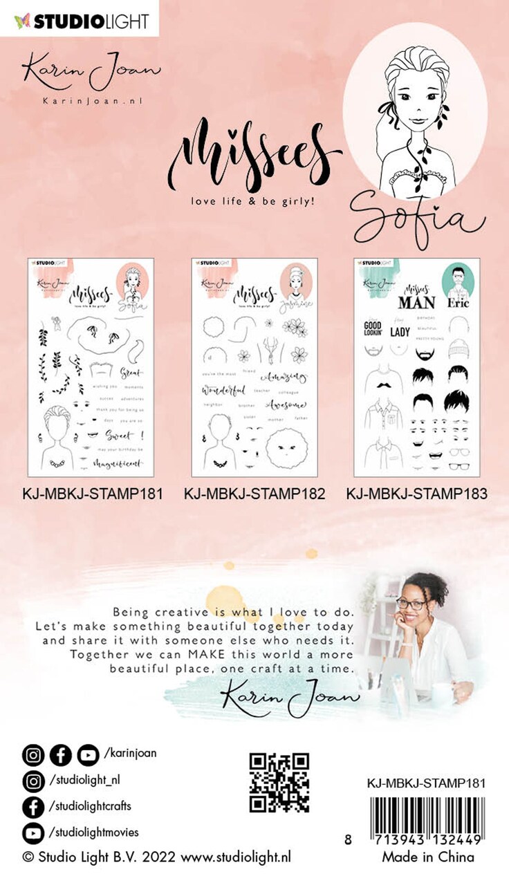 Studio Light KJ Clear Stamp Sophia Missees 110x154x3mm 37 PC nr.181